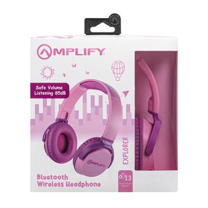 Amplify Kids Explorer Bluetooth Headphones Pink